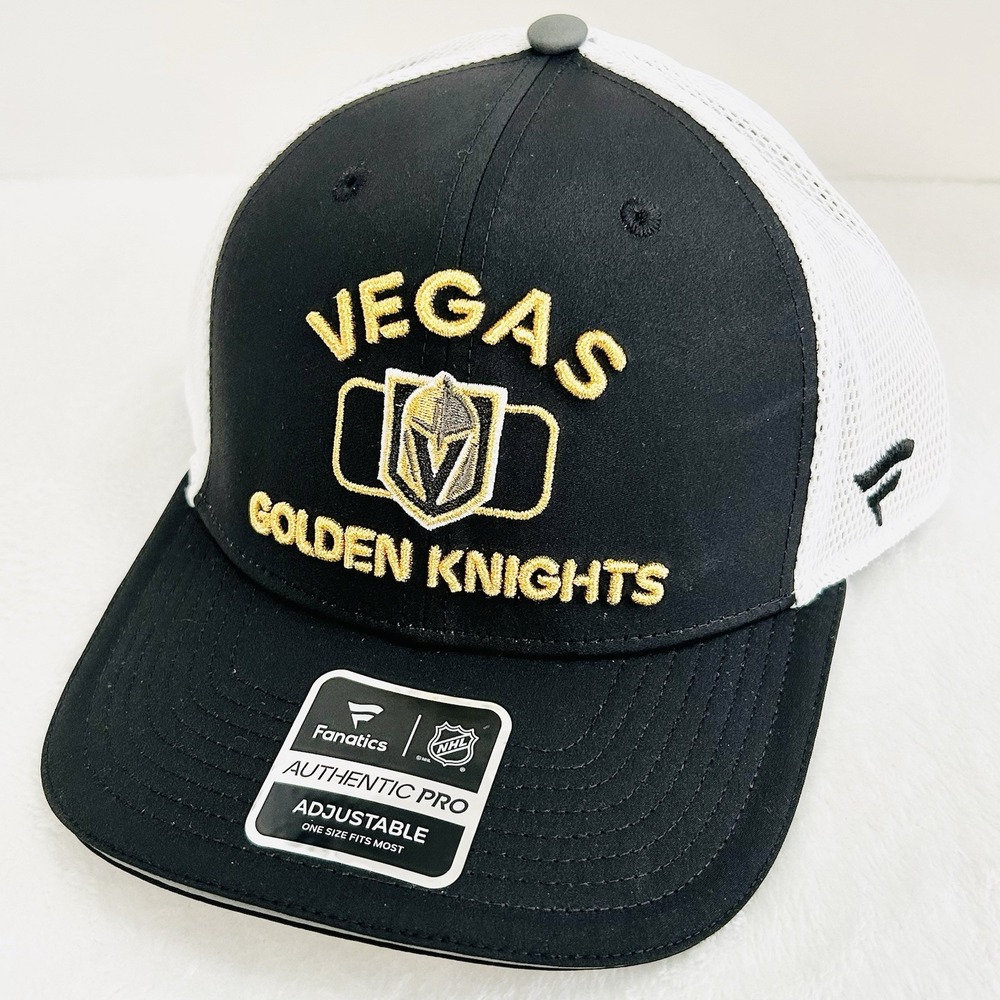 Fanatics Vegas Golden Knights Wordmark Hat Cap‎ Adjustable Snapback Black NHL
